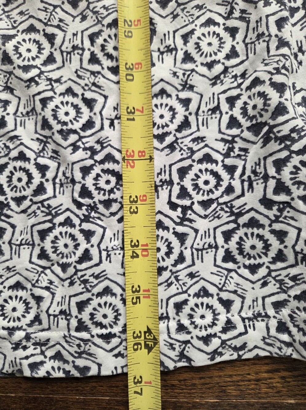 Passion Lilie Organic Cotton Block Stamped Shift Dress With Front Pockets - Picture 6 of 9
